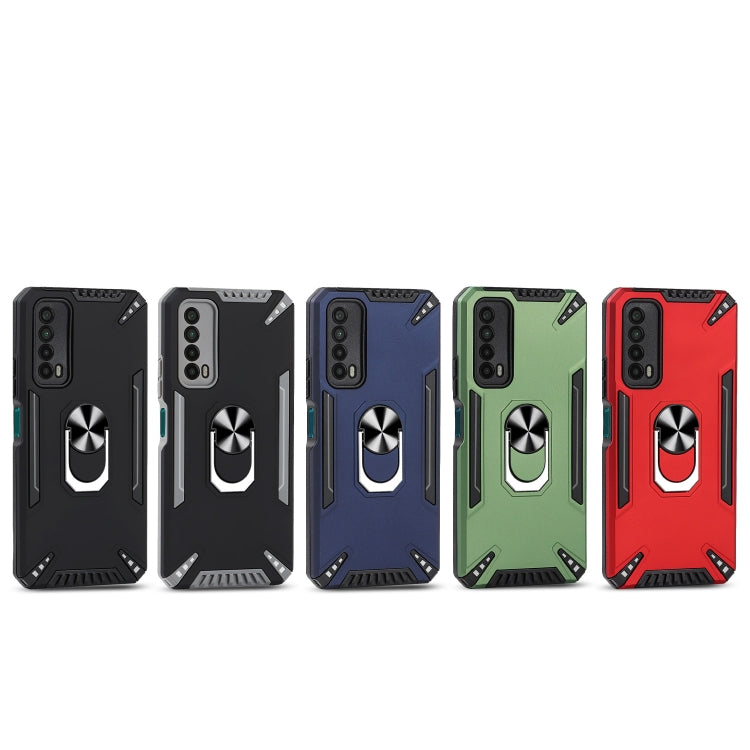 For Huawei Y7a PC + TPU Protective Case with 360 Degrees Rotatable Ring Holder