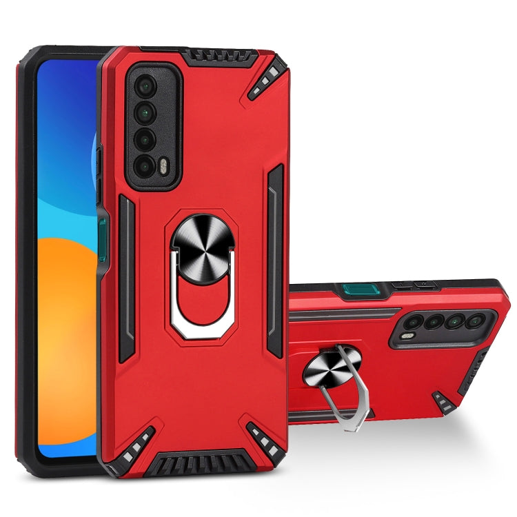 For Huawei Y7a PC + TPU Protective Case with 360 Degrees Rotatable Ring Holder