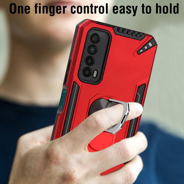 For Huawei Y7a PC + TPU Protective Case with 360 Degrees Rotatable Ring Holder