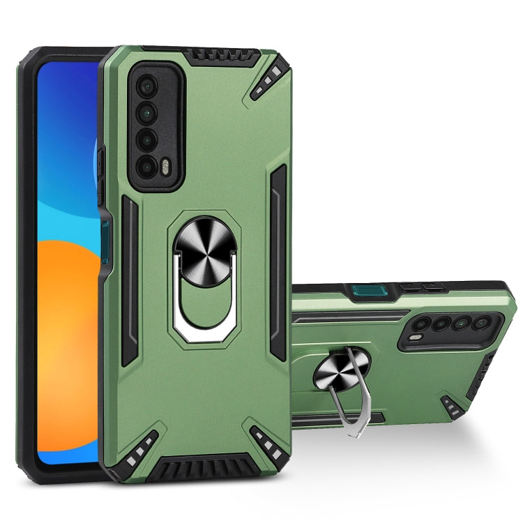 For Huawei Y7a PC + TPU Protective Case with 360 Degrees Rotatable Ring Holder