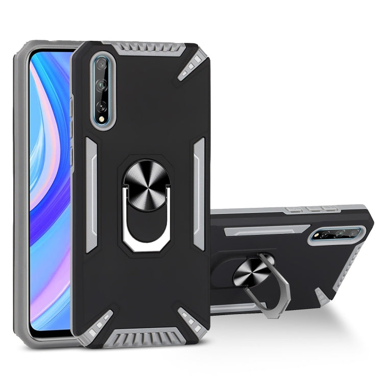 For Huawei Y8p PC + TPU Protective Case with 360 Degrees Rotatable Ring Holder