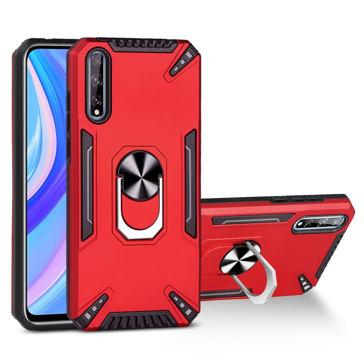 For Huawei Y8p PC + TPU Protective Case with 360 Degrees Rotatable Ring Holder