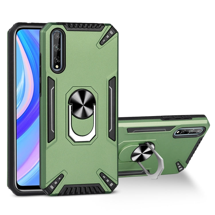 For Huawei Y8p PC + TPU Protective Case with 360 Degrees Rotatable Ring Holder