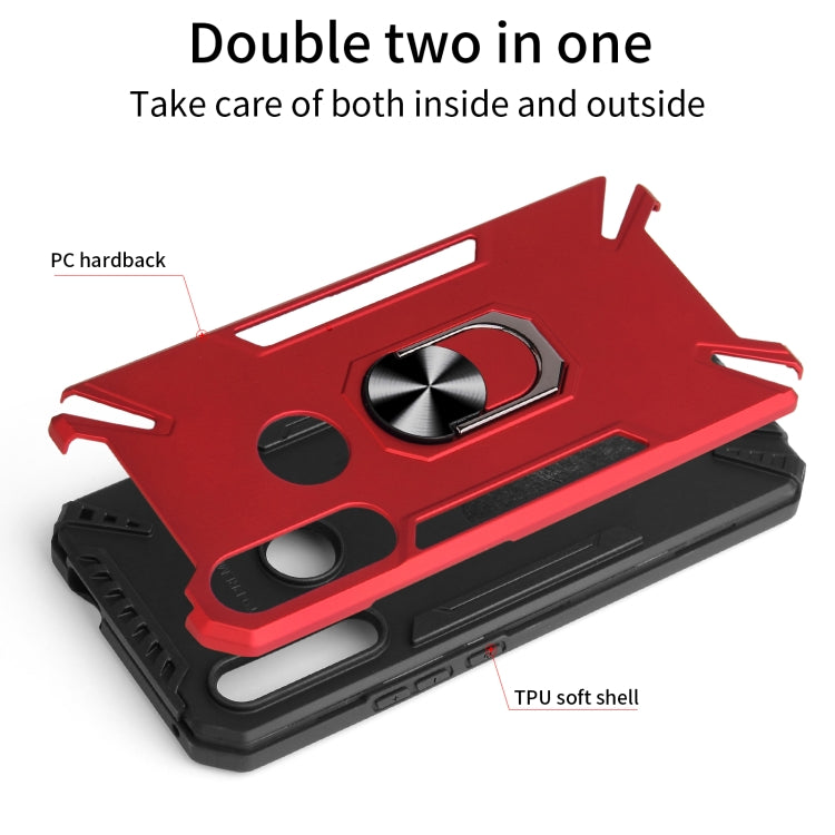 For Huawei Y9 Prime 2019 PC + TPU Protective Case with 360 Degrees Rotatable Ring Holder