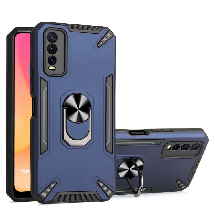 For vivo Y20 PC + TPU Protective Case with 360 Degrees Rotatable Ring Holder