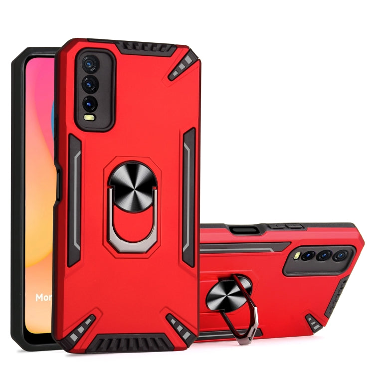 For vivo Y20 PC + TPU Protective Case with 360 Degrees Rotatable Ring Holder