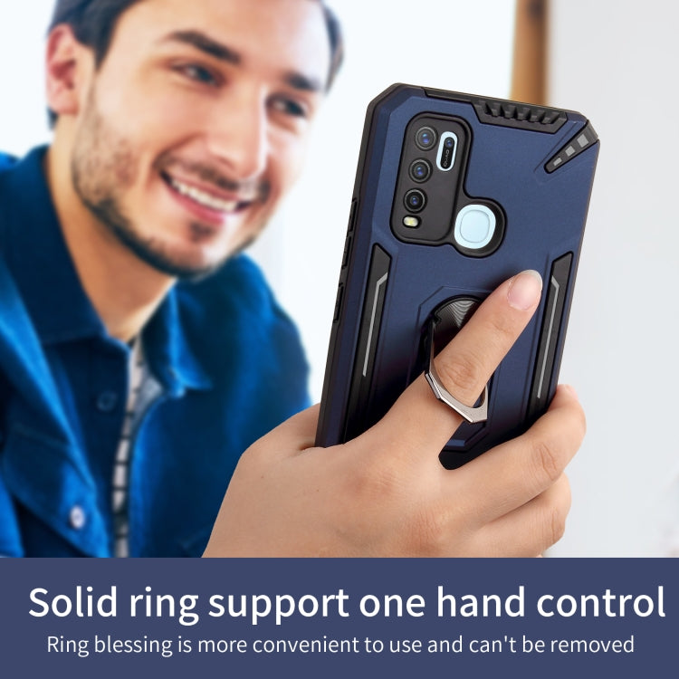 For vivo Y50 PC + TPU Protective Case with 360 Degrees Rotatable Ring Holder