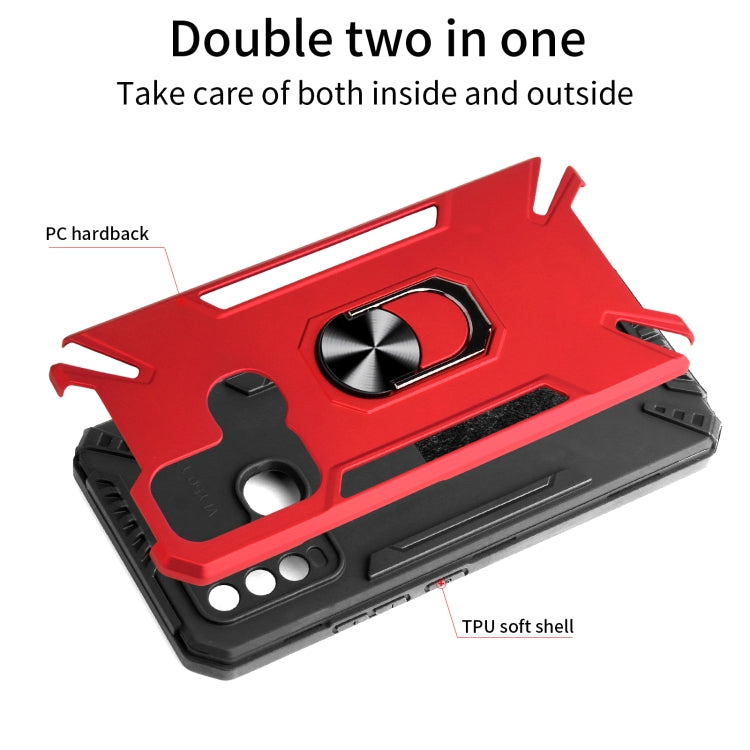 For vivo Y50 PC + TPU Protective Case with 360 Degrees Rotatable Ring Holder