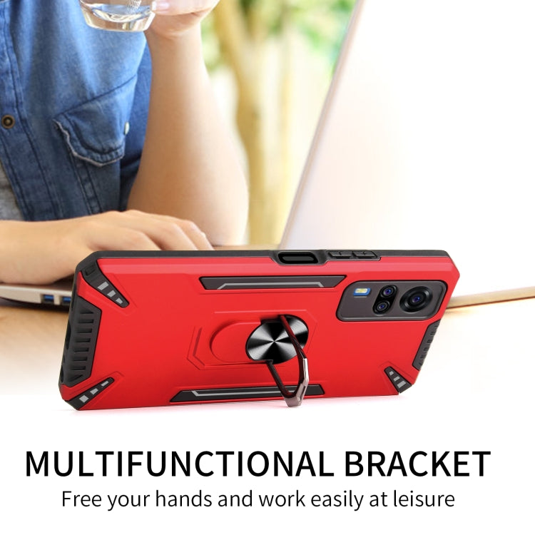 For vivo Y51 2020 December PC + TPU Protective Case with 360 Degrees Rotatable Ring Holder