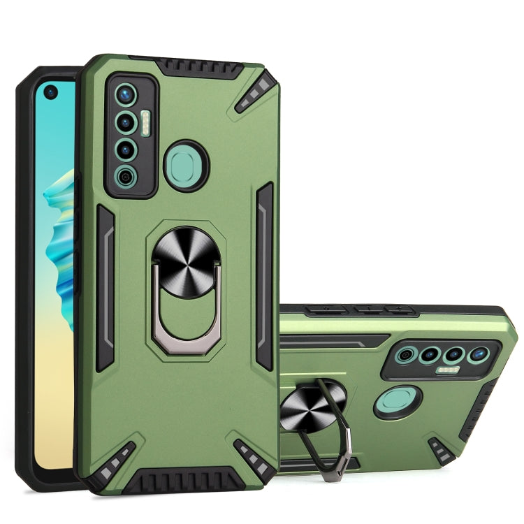 For Tecno Camon 17 PC + TPU Protective Case with 360 Degrees Rotatable Ring Holder