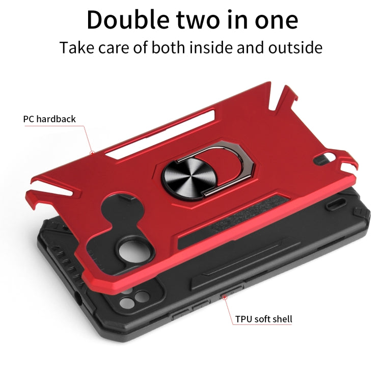 For Tecno Pop 5 PC + TPU Protective Case with 360 Degrees Rotatable Ring Holder