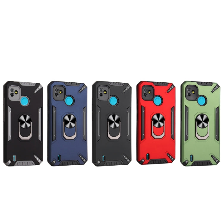 For Tecno Pop 5 PC + TPU Protective Case with 360 Degrees Rotatable Ring Holder