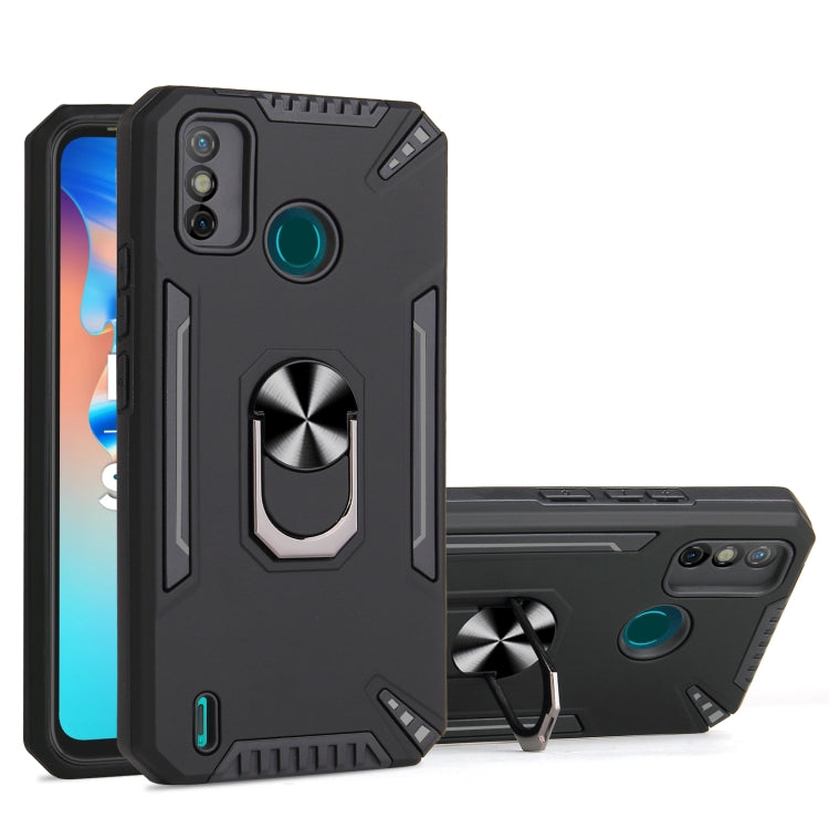 For Tecno Spark 6 Go PC + TPU Protective Case with 360 Degrees Rotatable Ring Holder