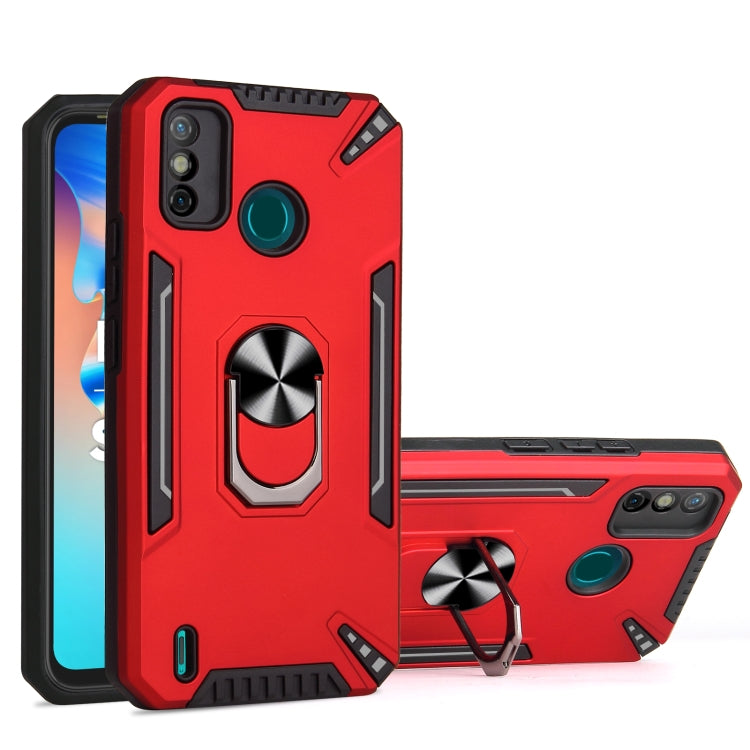 For Tecno Spark 6 Go PC + TPU Protective Case with 360 Degrees Rotatable Ring Holder