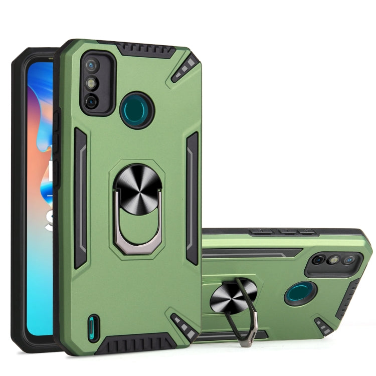 For Tecno Spark 6 Go PC + TPU Protective Case with 360 Degrees Rotatable Ring Holder