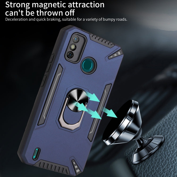 For Tecno Spark 6 Go PC + TPU Protective Case with 360 Degrees Rotatable Ring Holder
