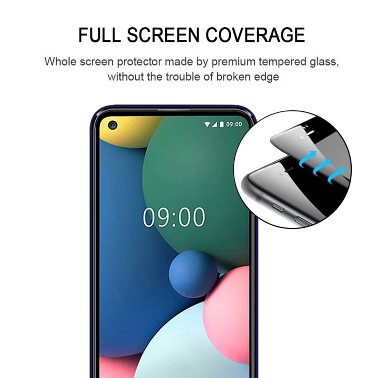 For LG W41+ 25 PCS Full Glue Full Screen Tempered Glass Film