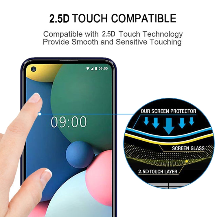 For LG W41+ 25 PCS Full Glue Full Screen Tempered Glass Film