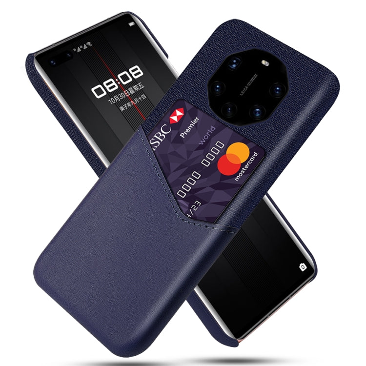 For Huawei Mate 40 RS Cloth Texture PC + PU Leather Back Cover Shockproof Case with Card Slot
