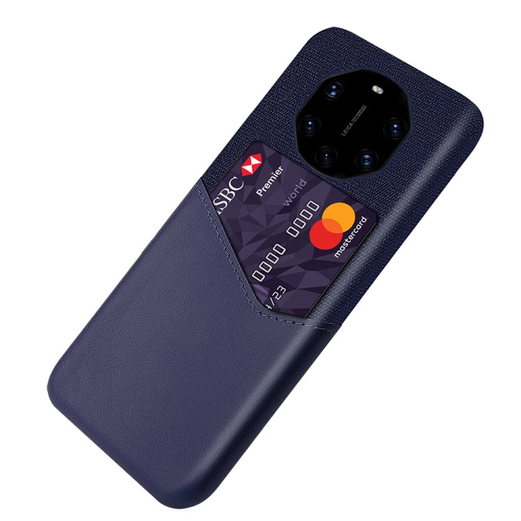For Huawei Mate 40 RS Cloth Texture PC + PU Leather Back Cover Shockproof Case with Card Slot