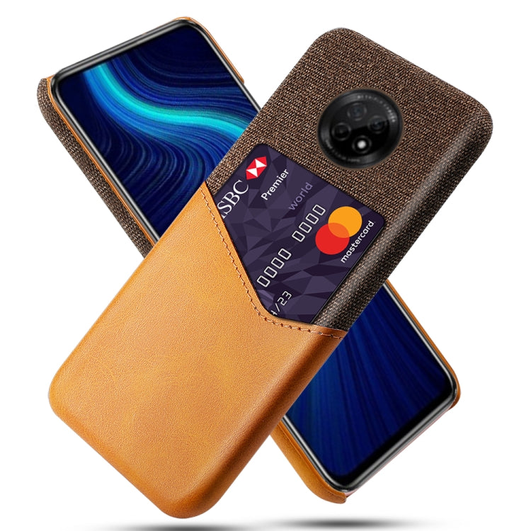 For Huawei Enjoy 20 Plus 5G Cloth Texture PC + PU Leather Back Cover Shockproof Case with Card Slot