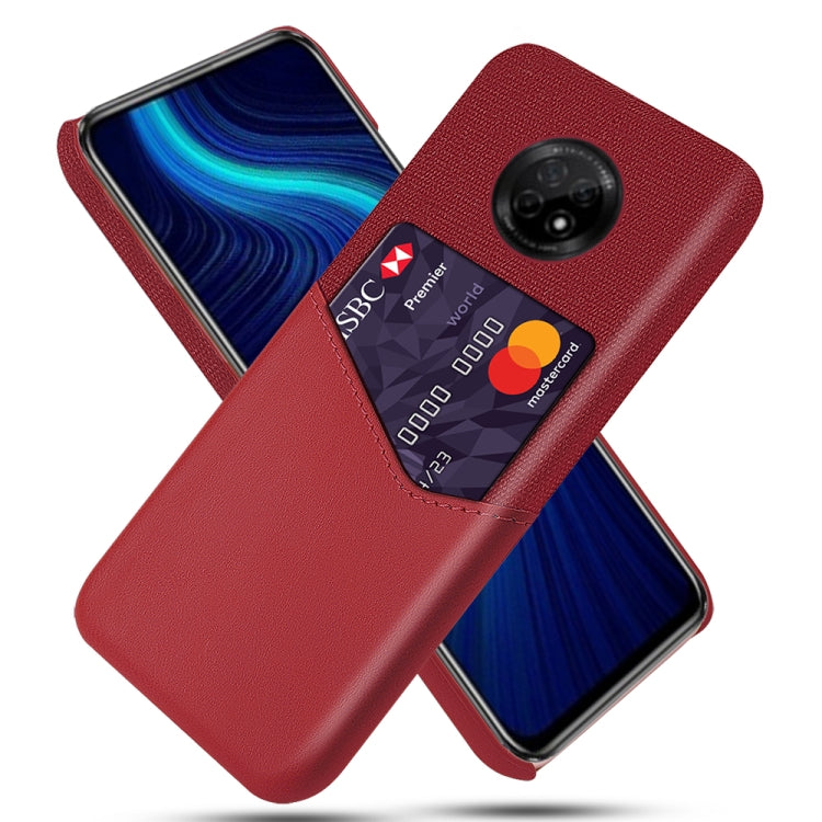 For Huawei Enjoy 20 Plus 5G Cloth Texture PC + PU Leather Back Cover Shockproof Case with Card Slot