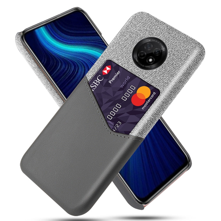 For Huawei Enjoy 20 Plus 5G Cloth Texture PC + PU Leather Back Cover Shockproof Case with Card Slot