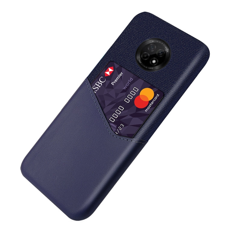 For Huawei Enjoy 20 Plus 5G Cloth Texture PC + PU Leather Back Cover Shockproof Case with Card Slot