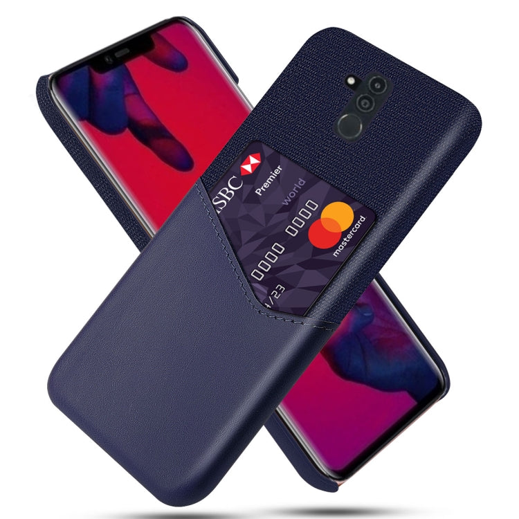 For Huawei Mate 20 Lite Cloth Texture PC + PU Leather Back Cover Shockproof Case with Card Slot