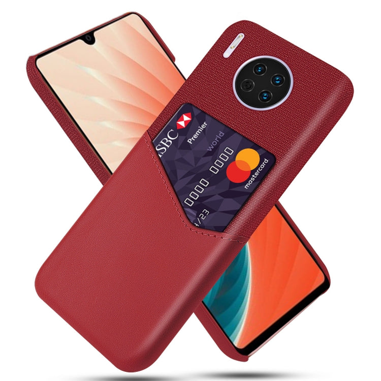 For Huawei Mate 30 Cloth Texture PC + PU Leather Back Cover Shockproof Case with Card Slot