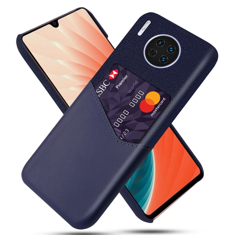For Huawei Mate 30 Cloth Texture PC + PU Leather Back Cover Shockproof Case with Card Slot