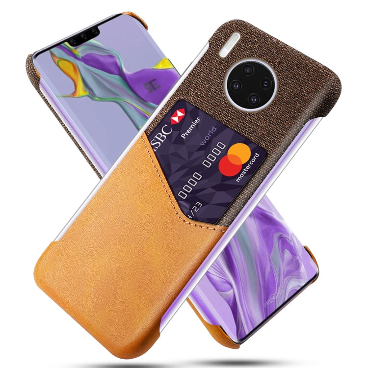 For Huawei Mate 30 Pro Cloth Texture PC + PU Leather Back Cover Shockproof Case with Card Slot