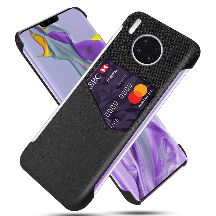 For Huawei Mate 30 Pro Cloth Texture PC + PU Leather Back Cover Shockproof Case with Card Slot