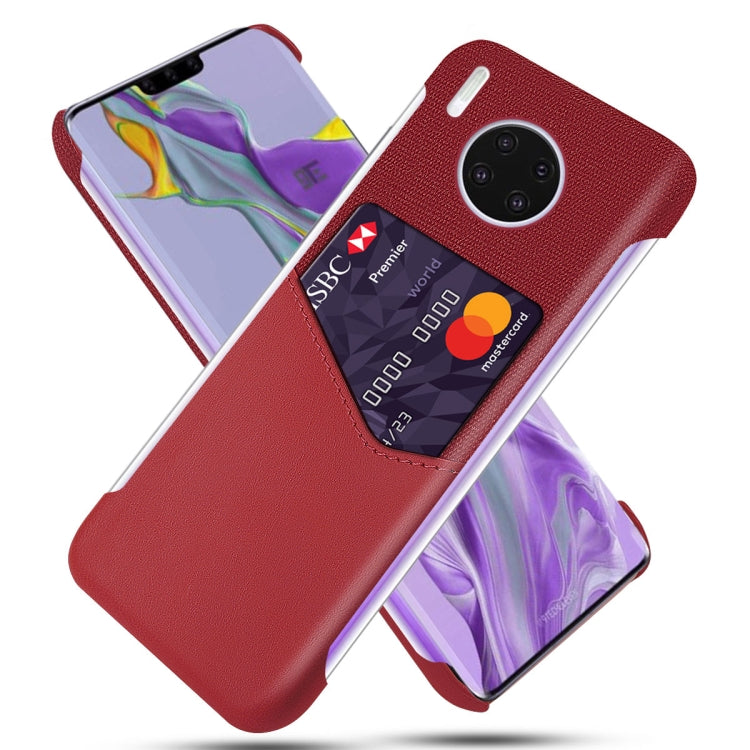 For Huawei Mate 30 Pro Cloth Texture PC + PU Leather Back Cover Shockproof Case with Card Slot