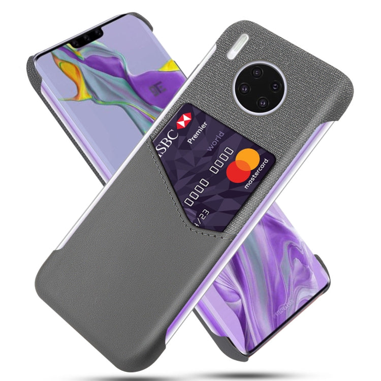 For Huawei Mate 30 Pro Cloth Texture PC + PU Leather Back Cover Shockproof Case with Card Slot