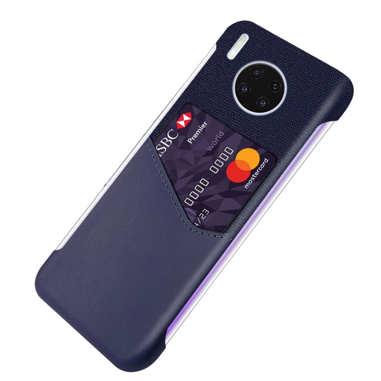 For Huawei Mate 30 Pro Cloth Texture PC + PU Leather Back Cover Shockproof Case with Card Slot