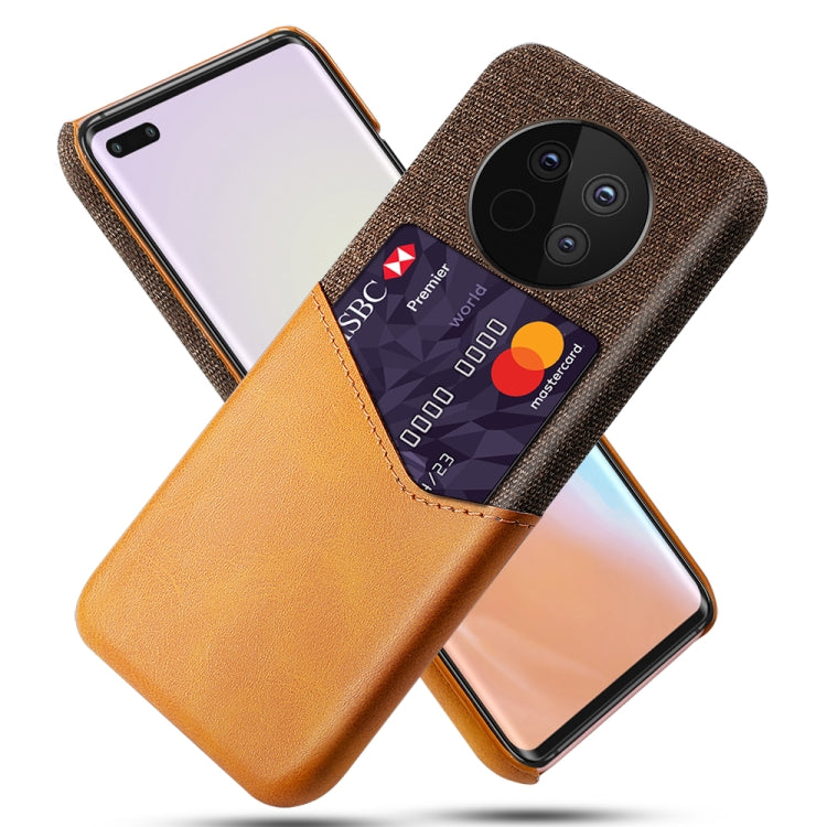 For Huawei Mate 40 Cloth Texture PC + PU Leather Back Cover Shockproof Case with Card Slot