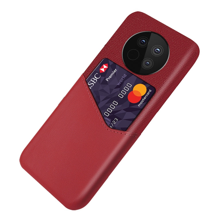 For Huawei Mate 40 Pro Cloth Texture PC + PU Leather Back Cover Shockproof Case with Card Slot