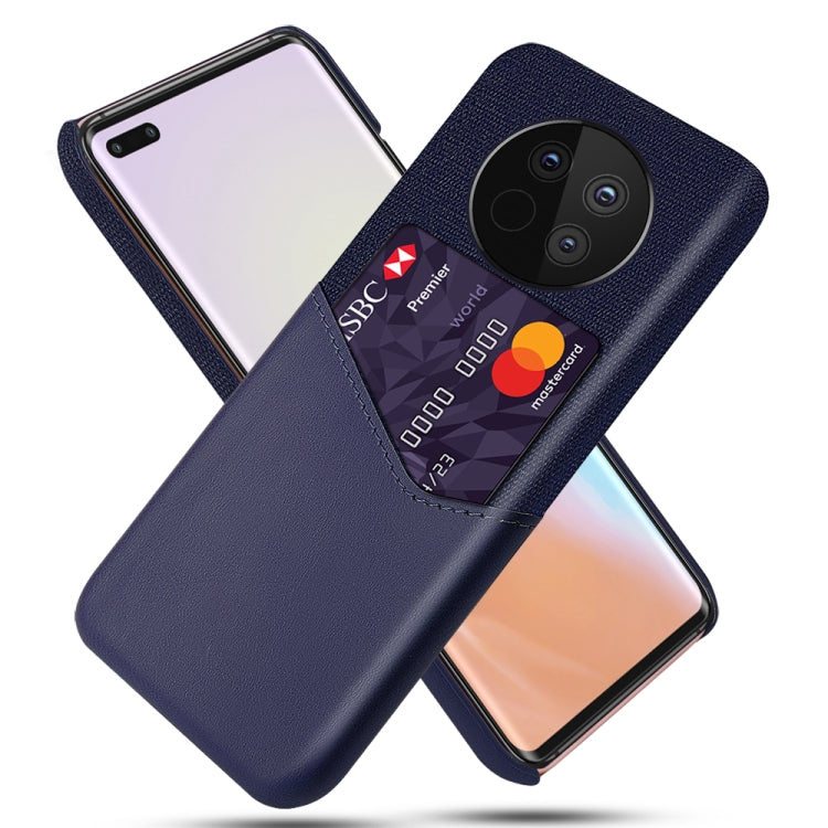 For Huawei Mate 40 Pro Cloth Texture PC + PU Leather Back Cover Shockproof Case with Card Slot