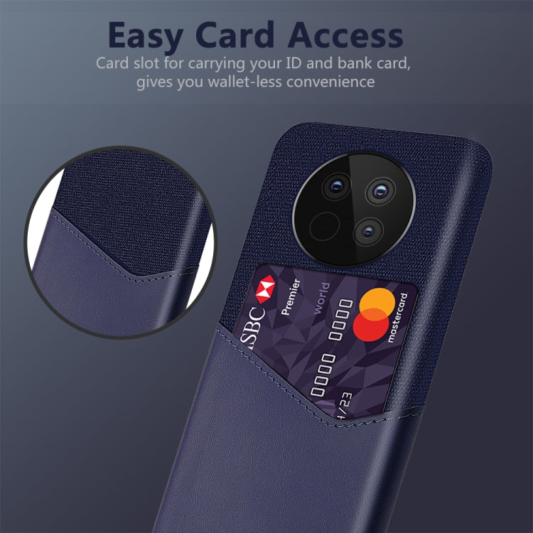 For Huawei Mate 40 Pro Cloth Texture PC + PU Leather Back Cover Shockproof Case with Card Slot