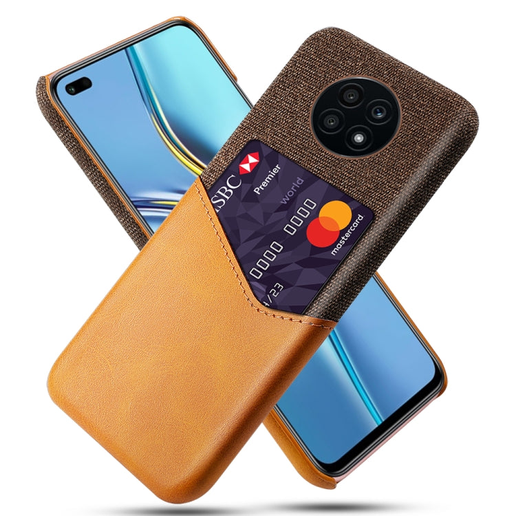 For Huawei nova 8i Cloth Texture PC + PU Leather Back Cover Shockproof Case with Card Slot