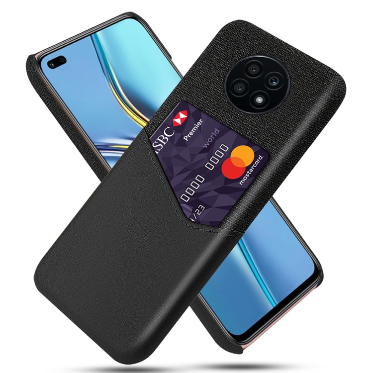 For Huawei nova 8i Cloth Texture PC + PU Leather Back Cover Shockproof Case with Card Slot