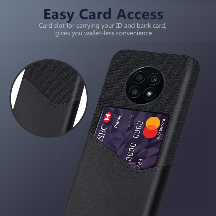 For Huawei nova 8i Cloth Texture PC + PU Leather Back Cover Shockproof Case with Card Slot