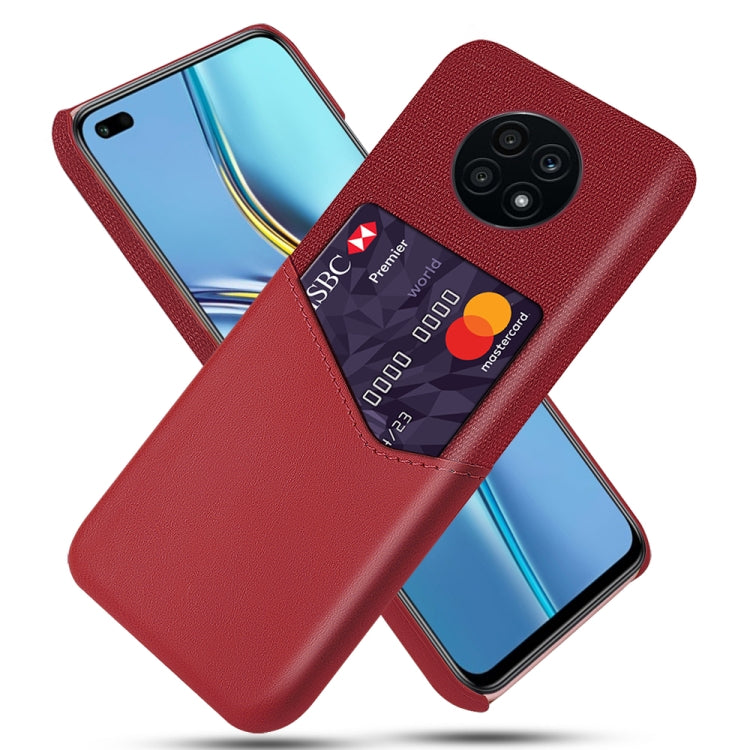 For Huawei nova 8i Cloth Texture PC + PU Leather Back Cover Shockproof Case with Card Slot