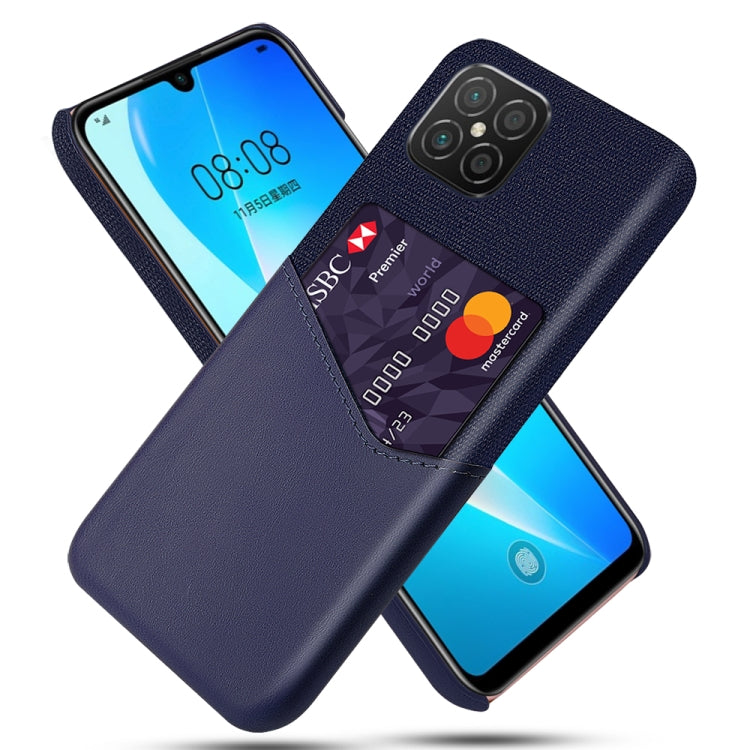 For Huawei nova 8 SE Cloth Texture PC + PU Leather Back Cover Shockproof Case with Card Slot