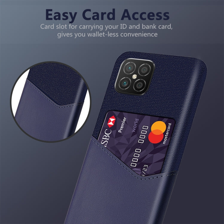 For Huawei nova 8 SE Cloth Texture PC + PU Leather Back Cover Shockproof Case with Card Slot