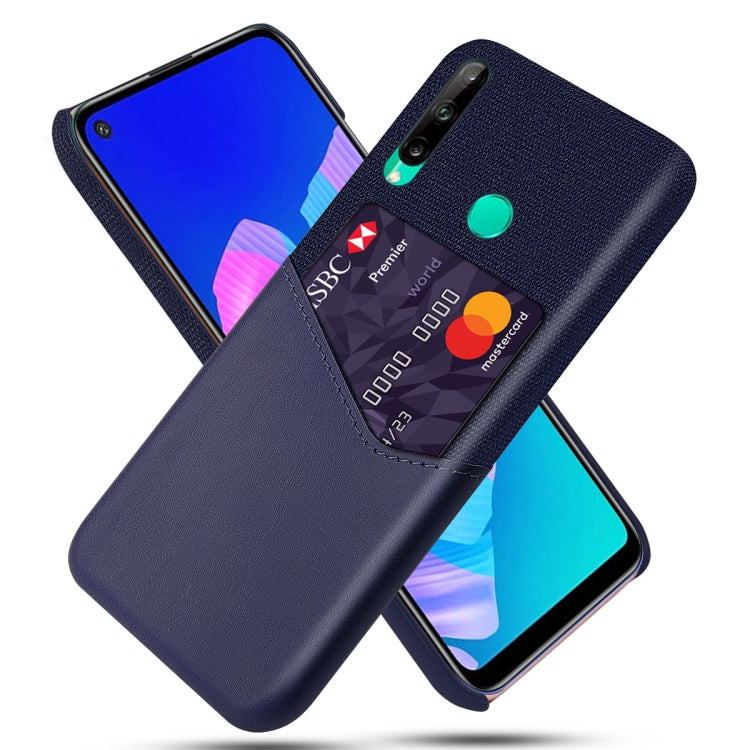 For Huawei P40 Lite E / 7P Cloth Texture PC + PU Leather Back Cover Shockproof Case with Card Slot
