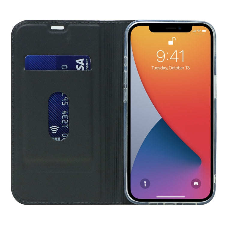 For iPhone 13 mini Magnetic Suction Electric Pressed Horizontal Flip Leather Case with Holder