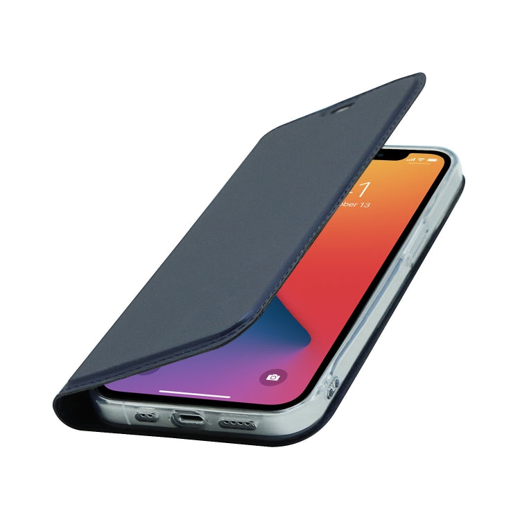 For iPhone 13 Magnetic Suction Electric Pressed Horizontal Flip Leather Case with Holder