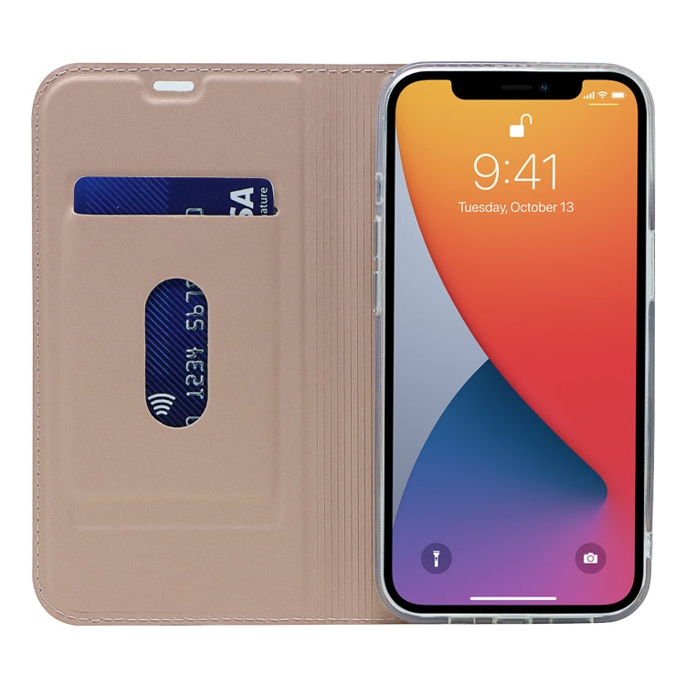 For iPhone 13 Pro Magnetic Suction Electric Pressed Horizontal Flip Leather Case with Holder